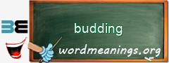 WordMeaning blackboard for budding